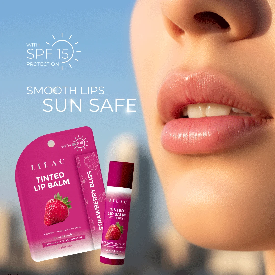 Lilac Tinted Lipbalm With SPF 15 - Strawberry Bliss