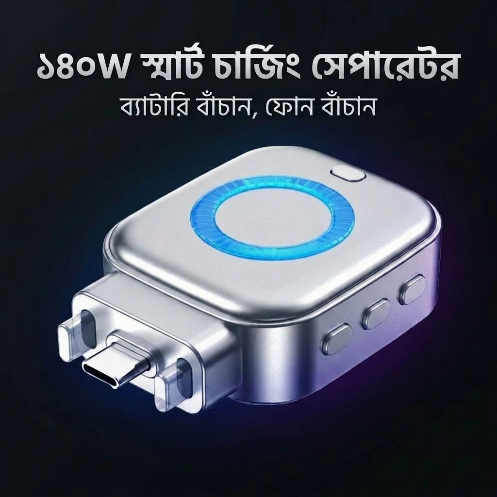 140W AI Intelligence Charger Separator & Adapter ( ব্যাটারি ওভারচার্জ থেকে 100% সুরক্ষা )